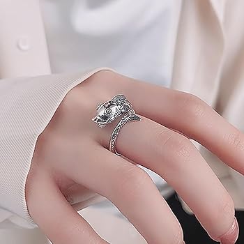 【アンティーク sirver925】魚 シルバー 指輪 Amazon | [Lllunimon] ヴィンテージ鯉の魚の指輪925の